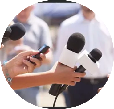 Photo de micro pour illustrer la prestation de relation presse