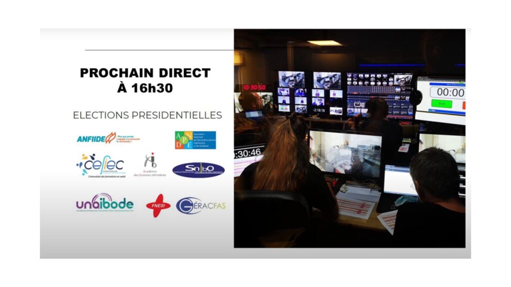Vignette d'u direct télévisé pour les élections présidentielles