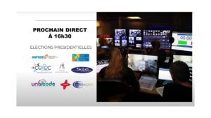 Vignette d'u direct télévisé pour les élections présidentielles