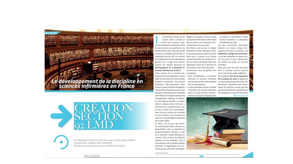 Double page du magazine Cefiec