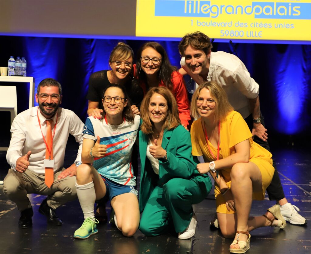 L'équipe ANPDE accompagnée de Laura Di Muzio